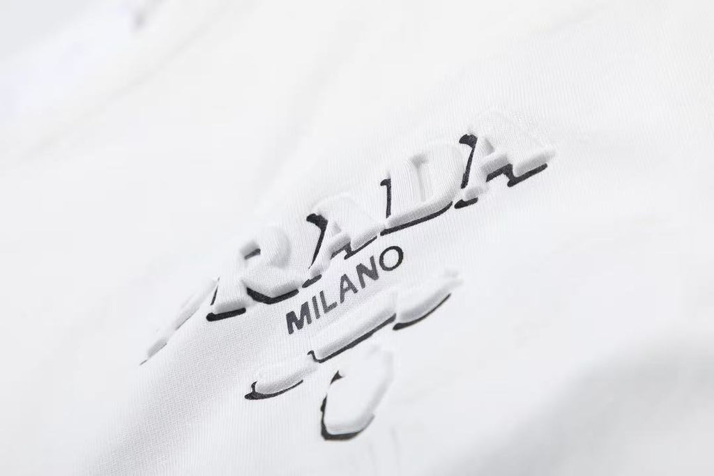 Prada basic printed rubble logo Tee