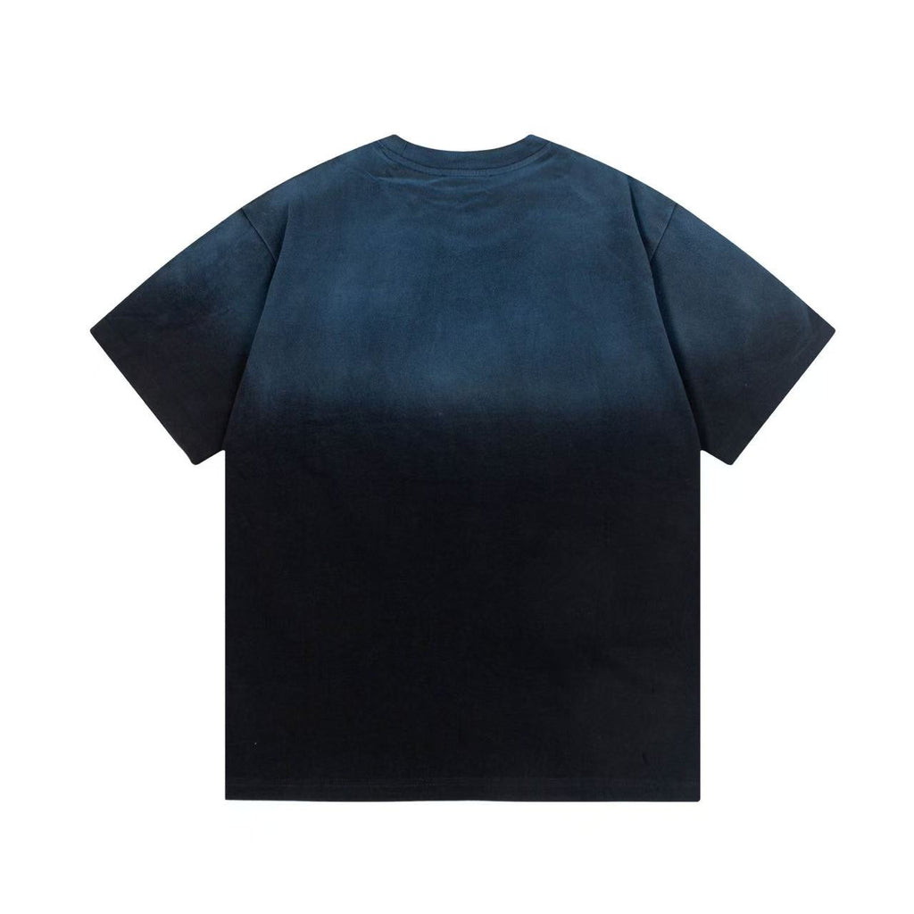 Prada faded blue/black printed Tee