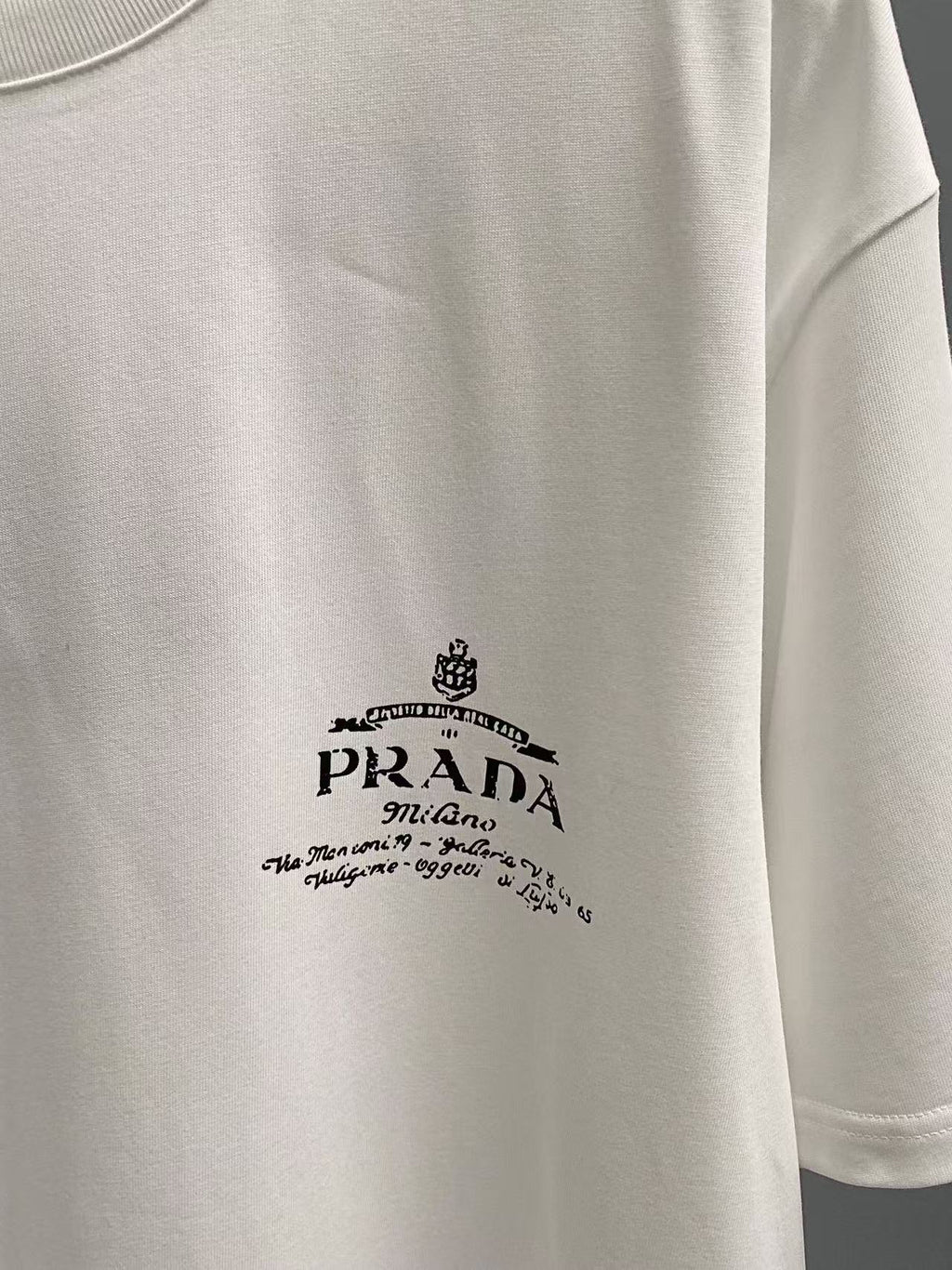 Prada basic logo printed Tee