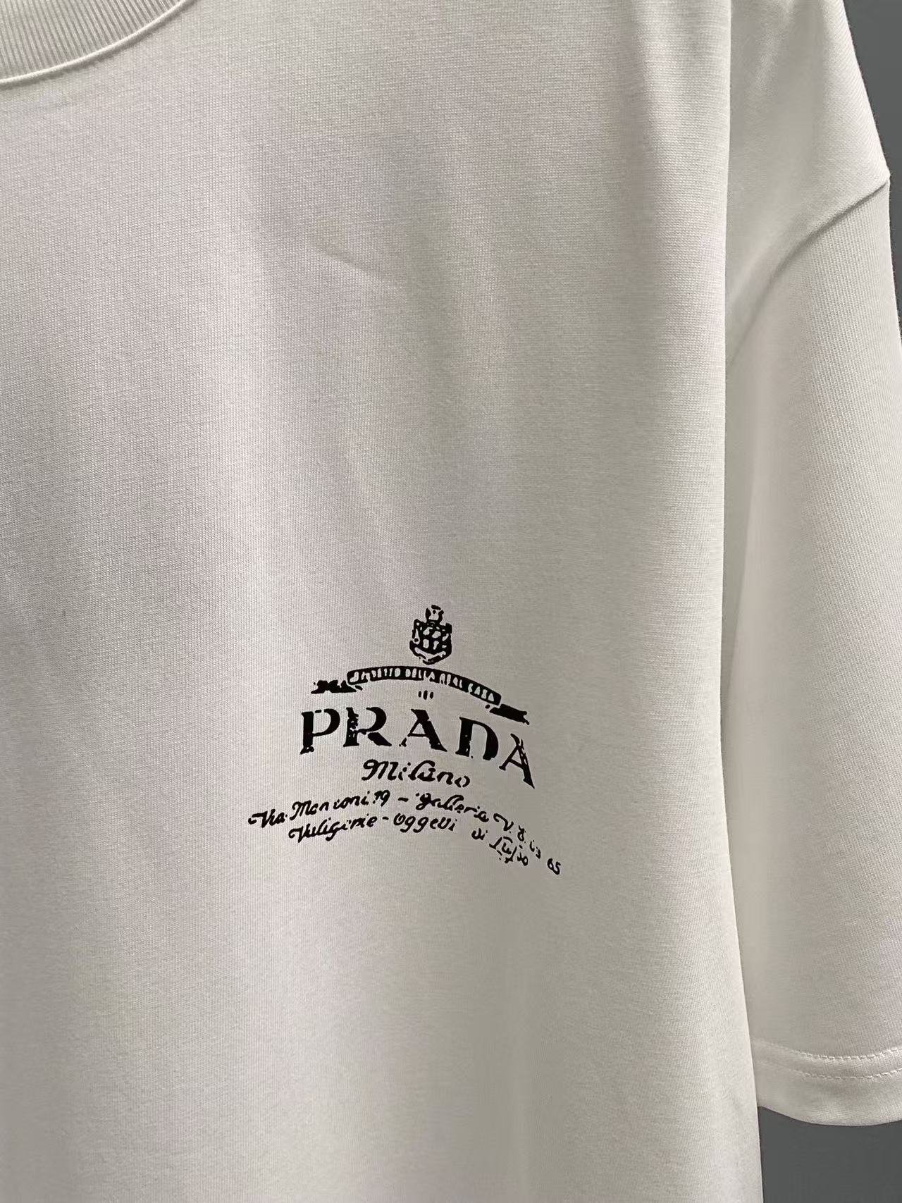 Prada basic logo printed Tee