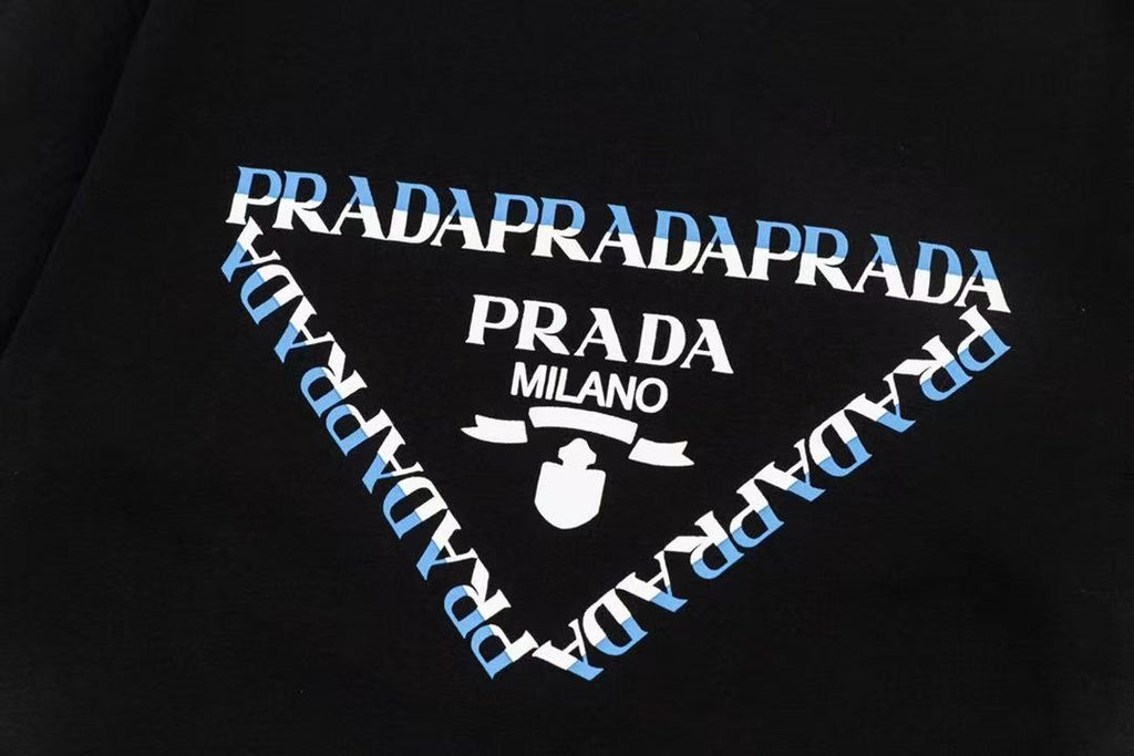 Prada basic triangle logo printed Tee
