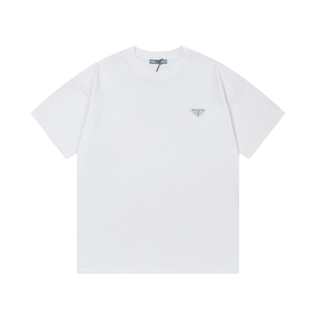 Prada basic triangle logo designed with back logo wording Tee