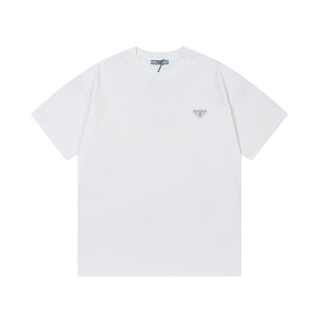 Prada basic triangle logo designed with back logo wording Tee