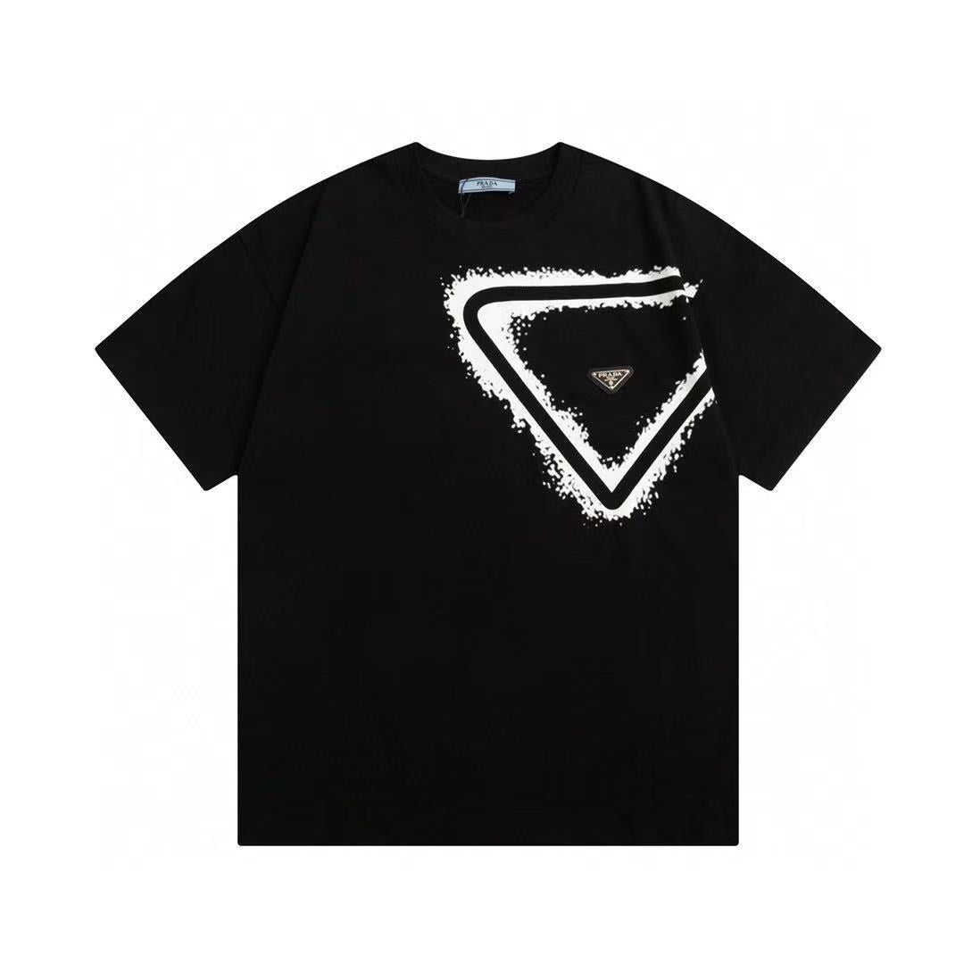 Prada shoulder triangle basic Tee