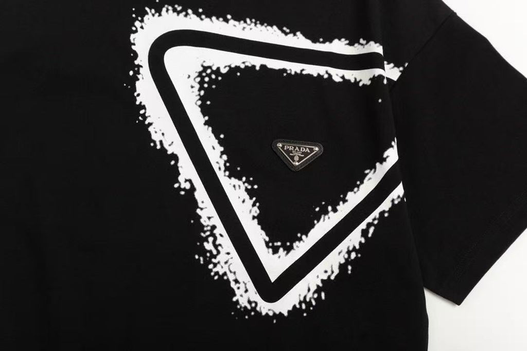 Prada shoulder triangle basic Tee