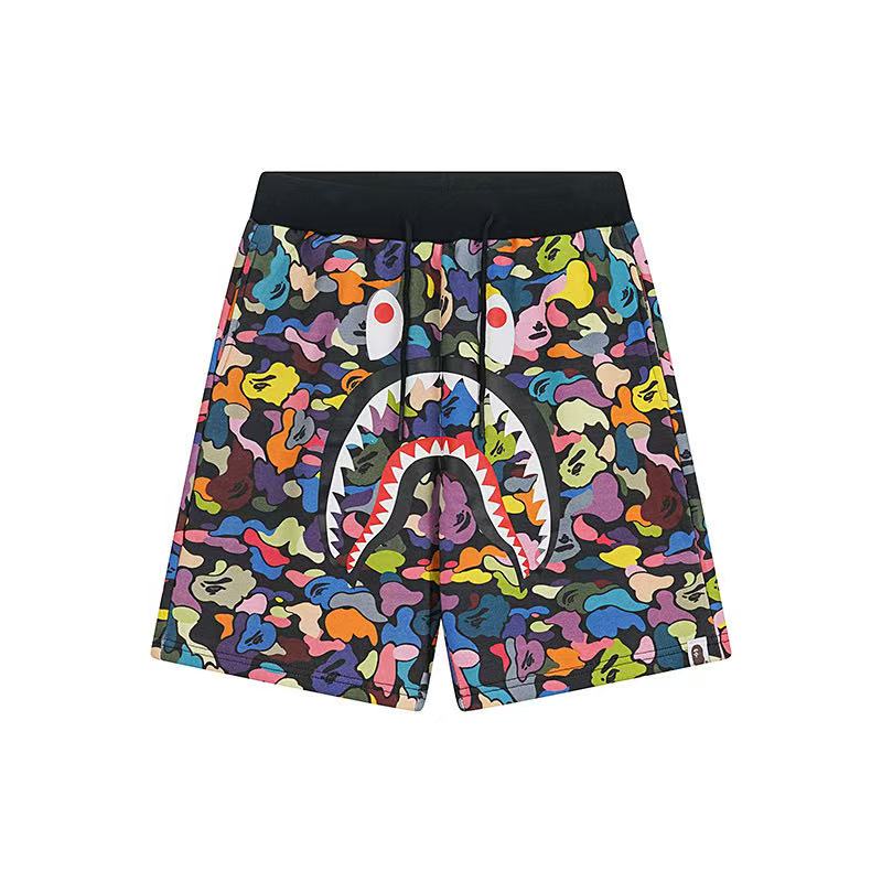 BAPE Rainbow Color Camo Shark Shorts
