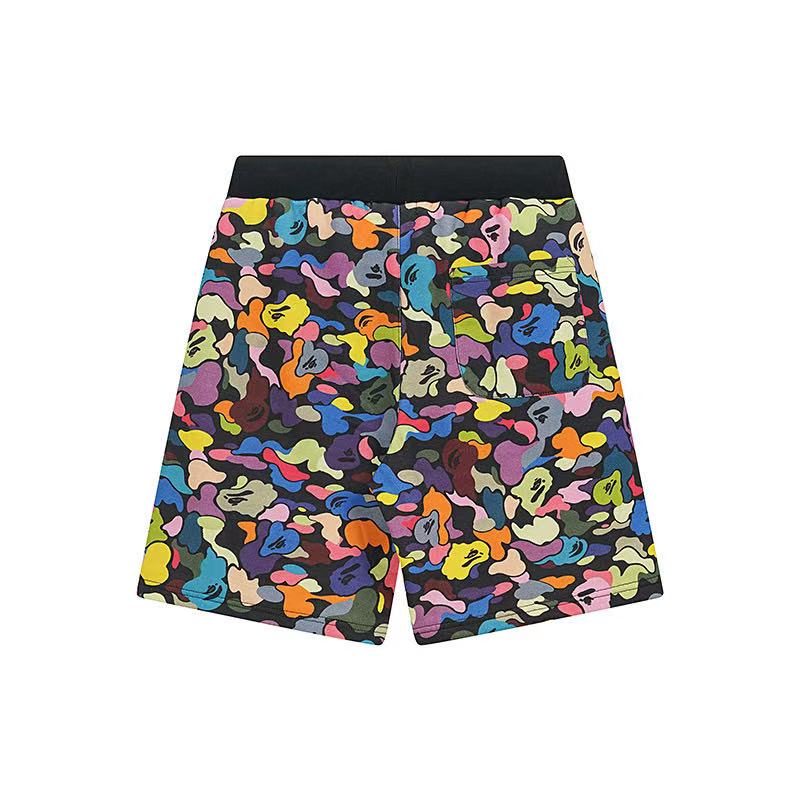BAPE Rainbow Color Camo Shark Shorts