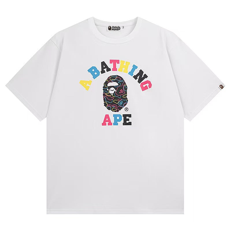 BAPE Rainbow Camo College tee