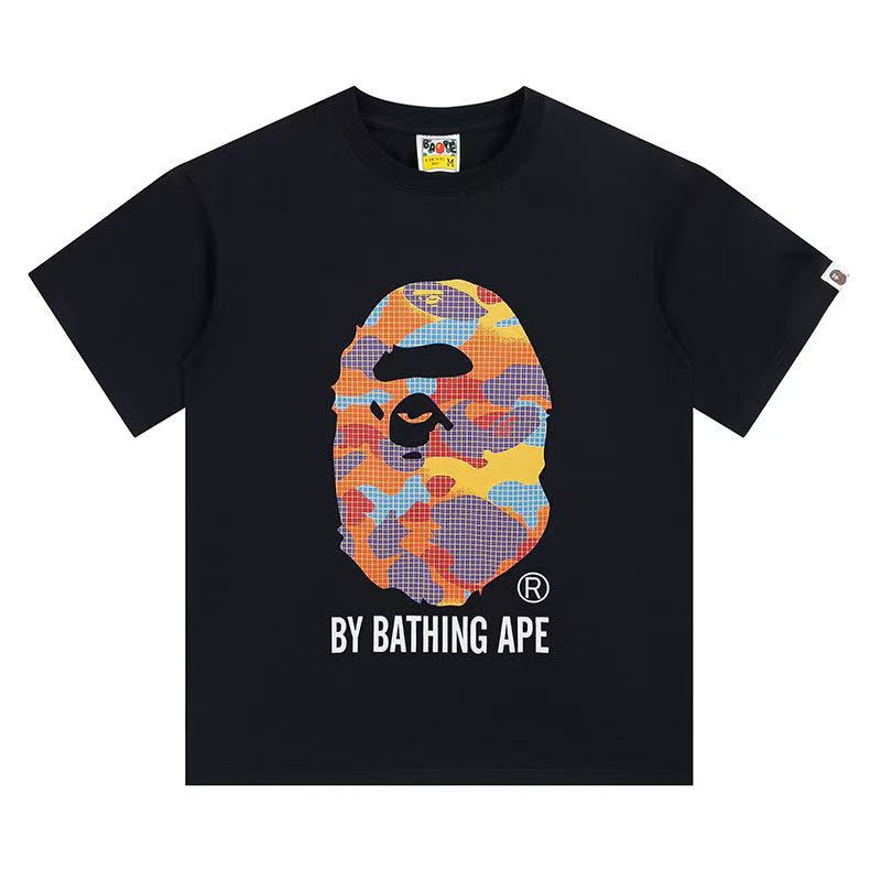 BAPE Small Checked Big Ape Head Tee