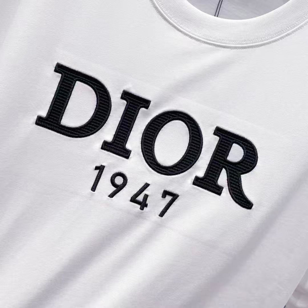 Dior EST1947 Embroidered Logo Tee