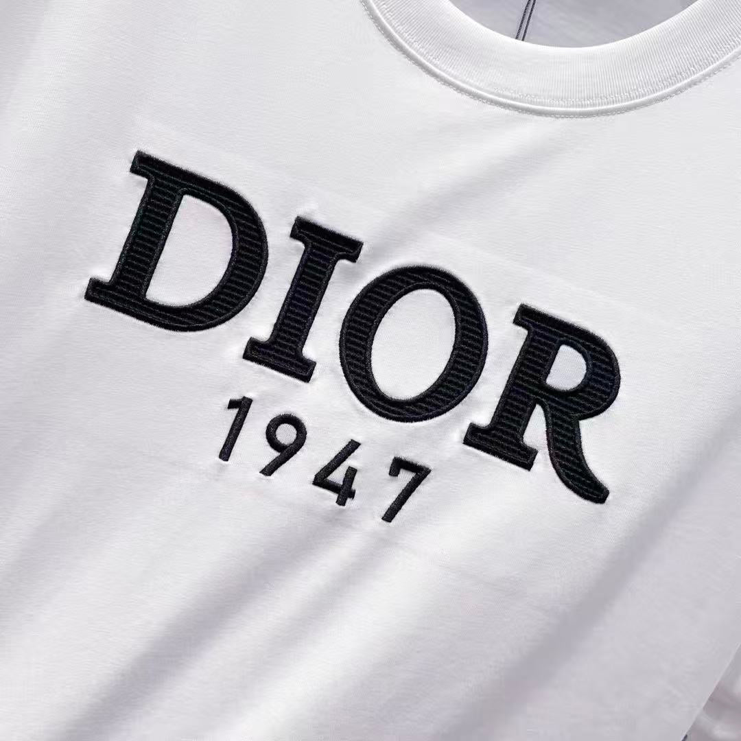 Dior EST1947 Embroidered Logo Tee