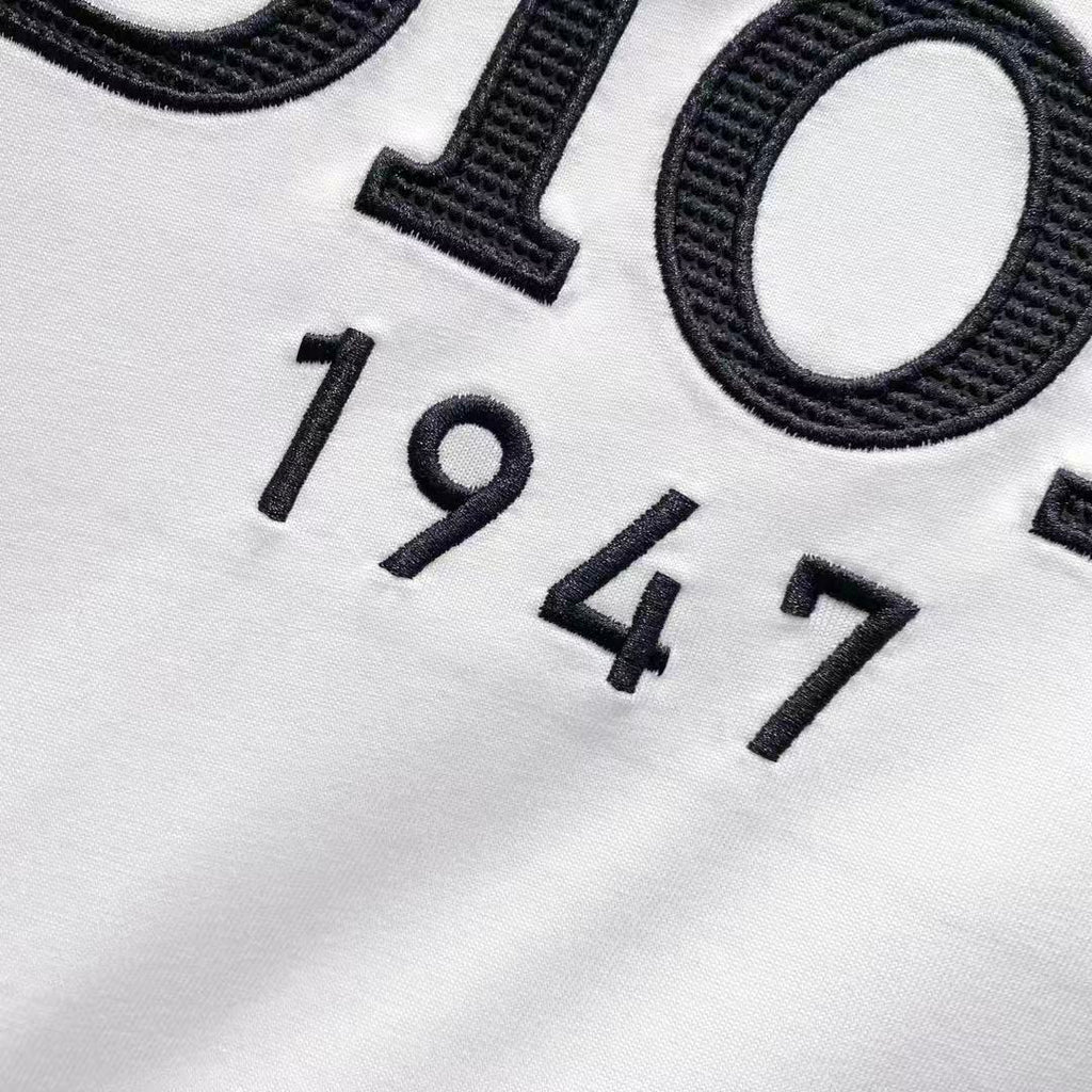 Dior EST1947 Embroidered Logo Tee