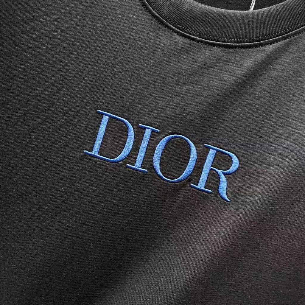 Dior CD Fading Embroidered Logo Tee
