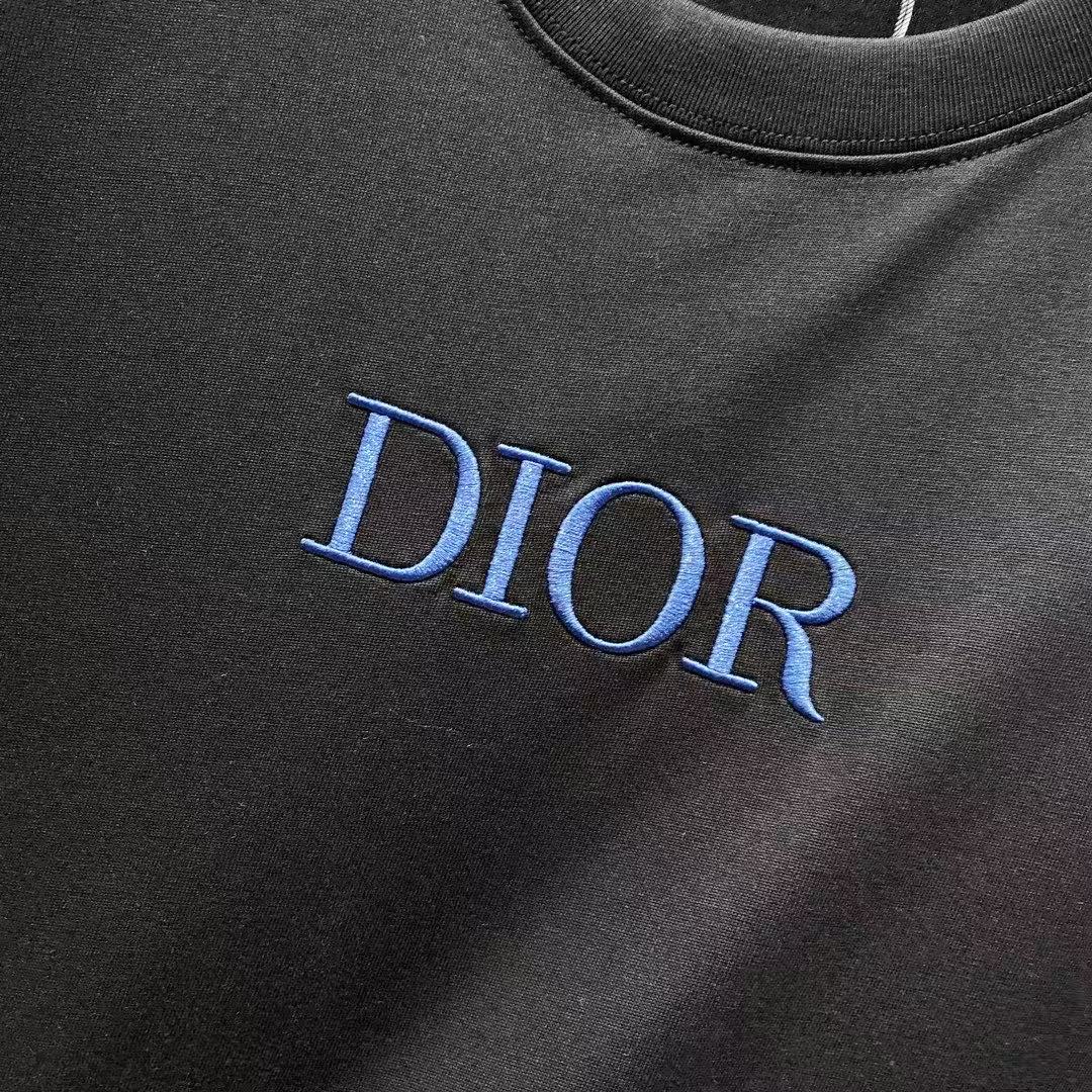 Dior CD Fading Embroidered Logo Tee