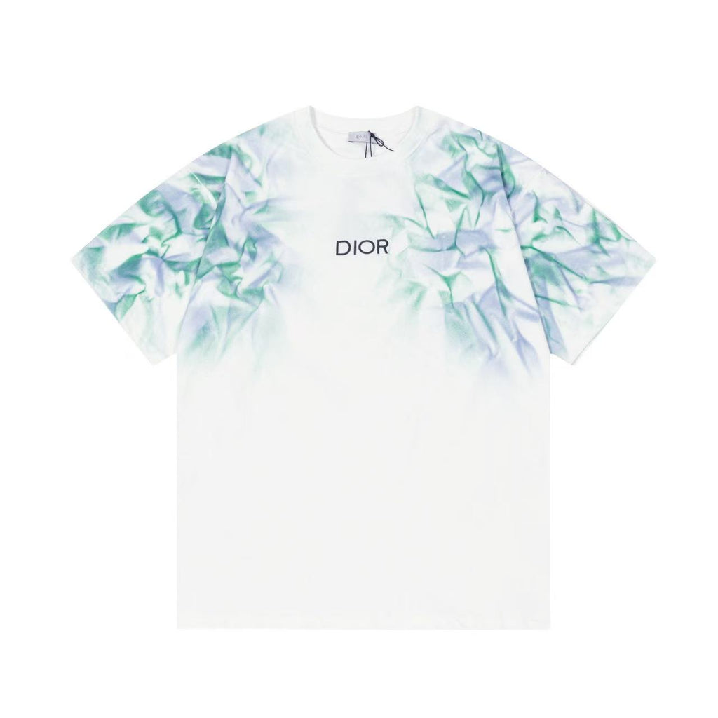 Dior Fire Shading Embroidered Logo Tee