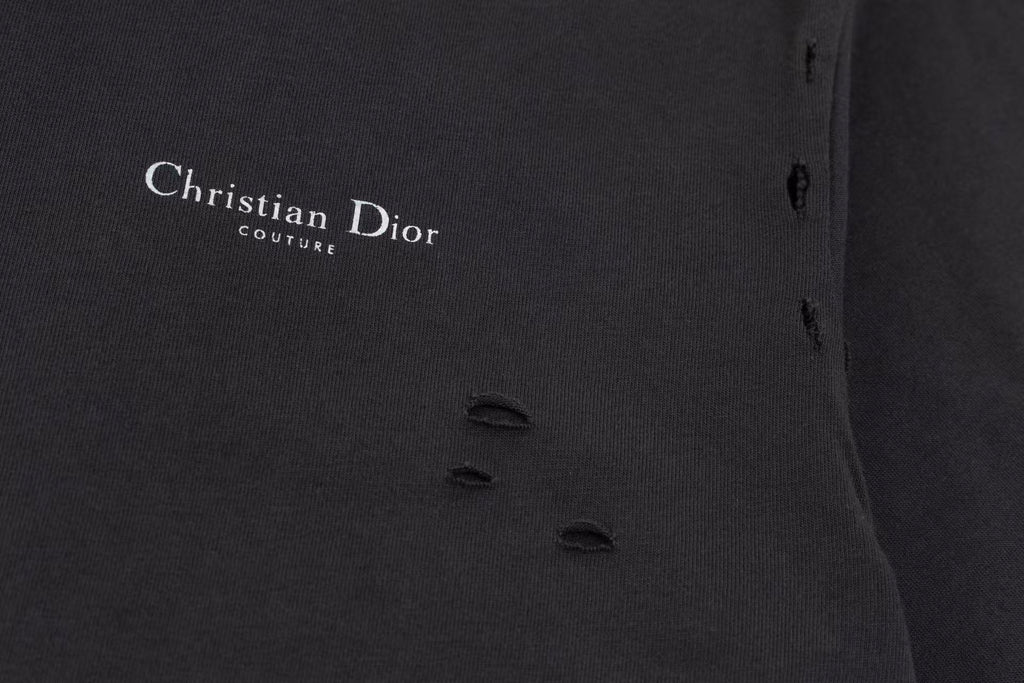 Dior Flower Bell Embroidered Logo Tee