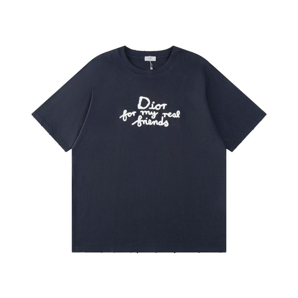 Dior Real Friends Embroidered Logo Tee