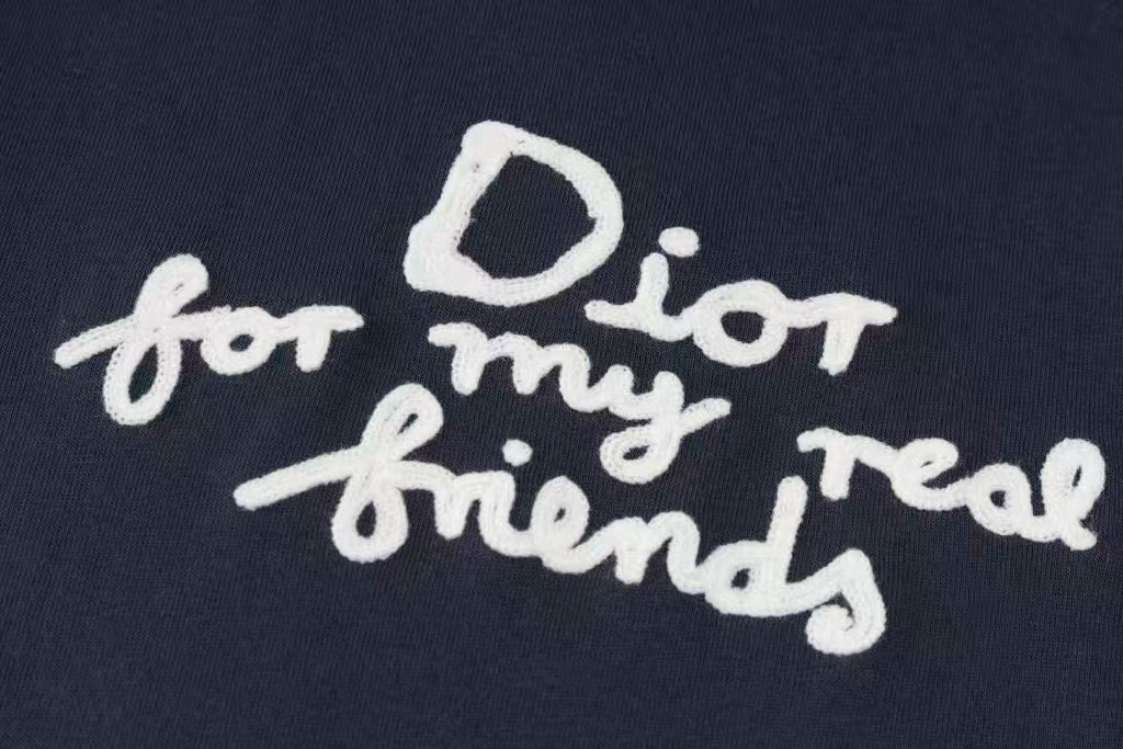 Dior Real Friends Embroidered Logo Tee