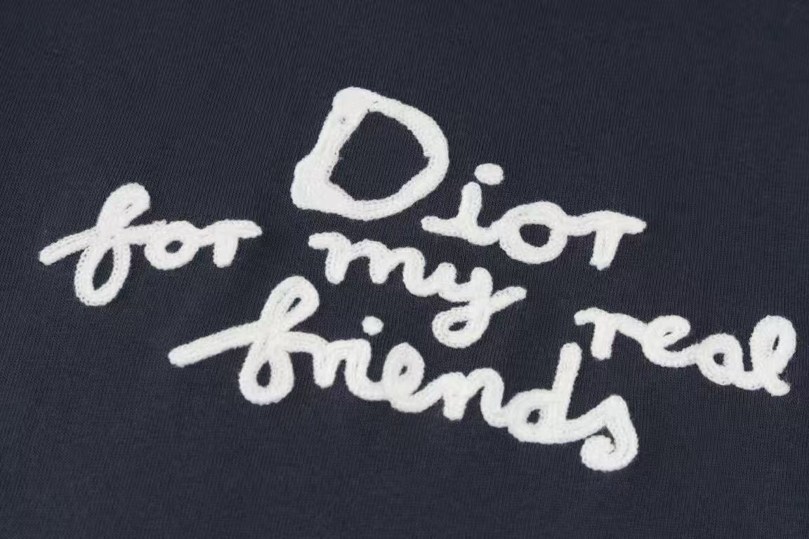 Dior Real Friends Embroidered Logo Tee