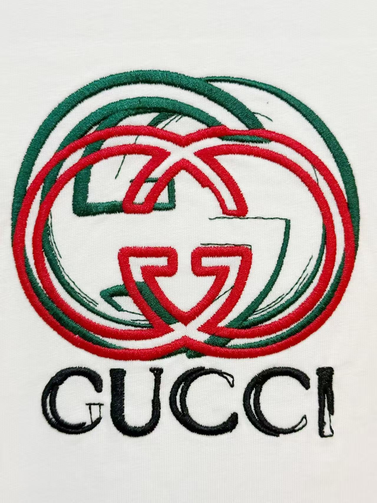 Gucci Embroidered GC Logo Tee
