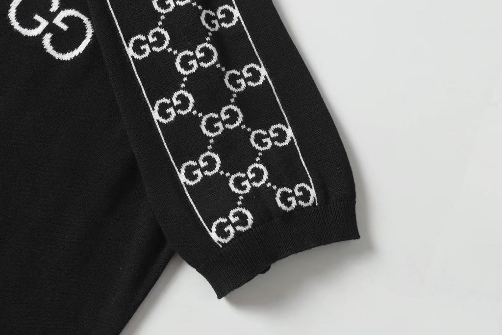Gucci Embroidered Small GC & Shoulder Logo Tee