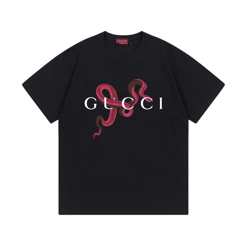 Gucci Paint Snake Wording Logo Tee
