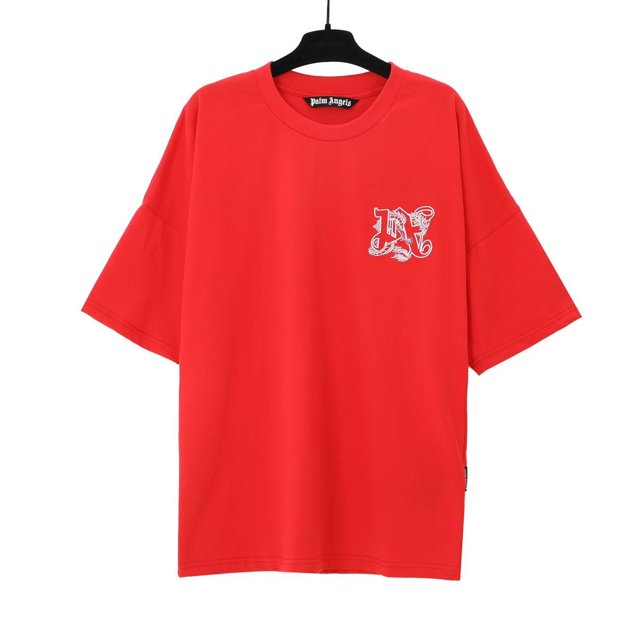 Palm Angels Dragon Embroidered Tee