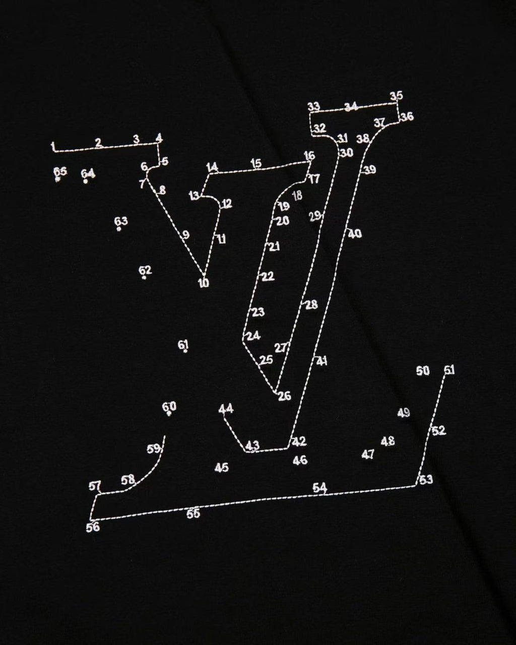 Louis Vuitton T-Shirt logo with full embroidered