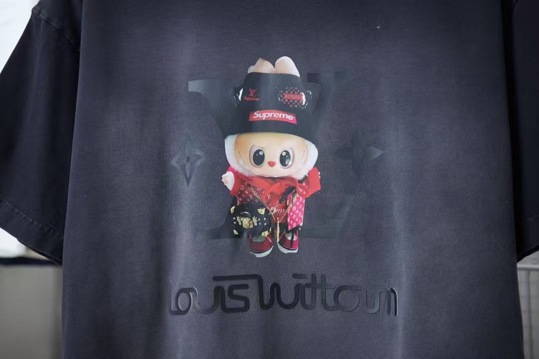 Louis Vuitton T-Shirt printed logo X labubu